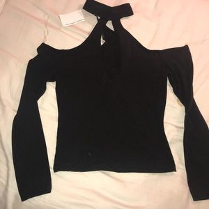 American Apparel off the shoulder long sleeve